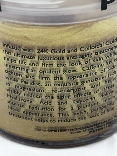 Peter Thomas Roth 24K Gold Mask Pure Luxury Lift & Firm 10.2floz/300ml Sealed - Picture 9 of 10