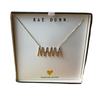 RAE DUNN Mama Halskette 14K vergoldet Sterlingsilber Mama Mutter Geschenk Neu im Karton NEU