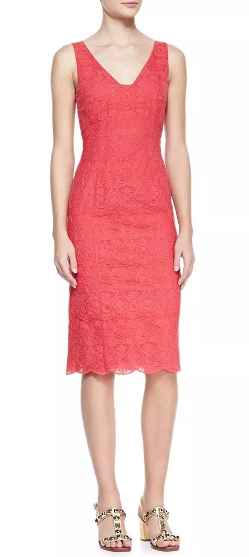 Fodera in pizzo nuova con etichette Tory Burch Cameron collo a V taglia 14