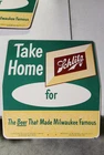 1950s Vintage Schlitz Beer Take Home Advertising Sign 14x15 🍺🍺🍺