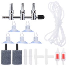 16 PCS/Set Fish Tank Decor Air Hose Connectors Pipe Quick Tubing for