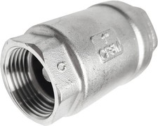 1" Vertical Check Valve,Female WOG1000 304 Stainless Steel, NPT Spring 1 Inch