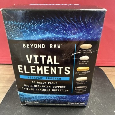 Beyond Raw Vital Elements VITAPAK Program 30 Daily Packs Training Nutrition
