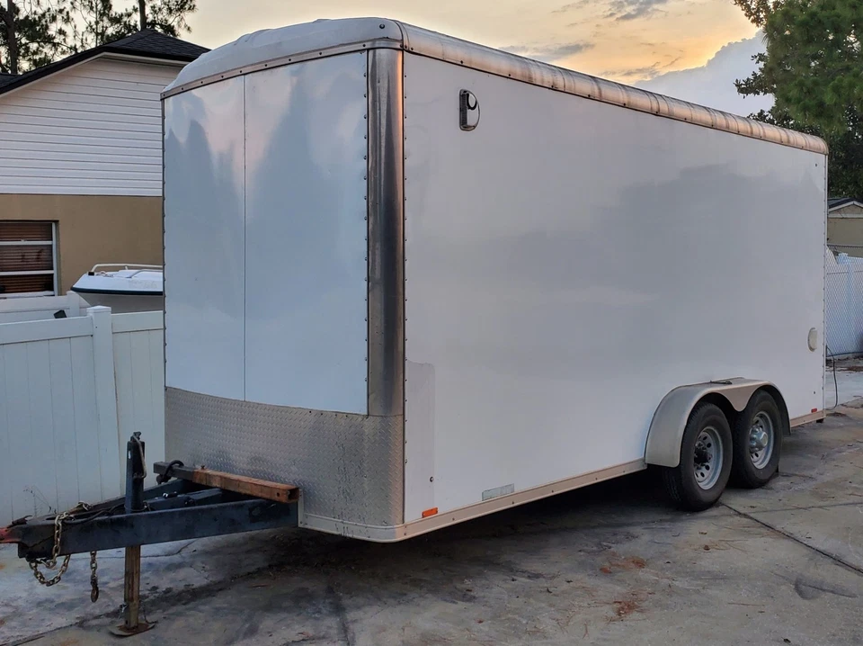 Remolque Pace American 2018 7x18'x8' X-Tall 14 k PBV cerrado paisajismo equipo Foto 2 de 4