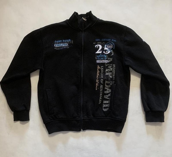 Men Camp David Jacket Black Cotton 40 /L / 48