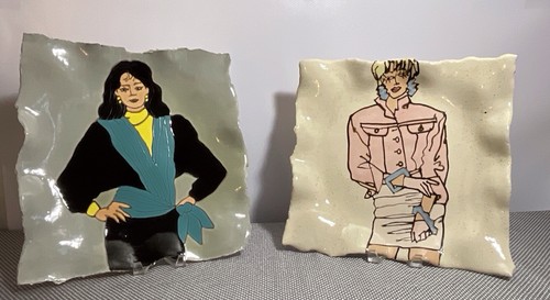 Vintage Artist Signed Barbara Demery Ceramic Platter/Wall Hanging