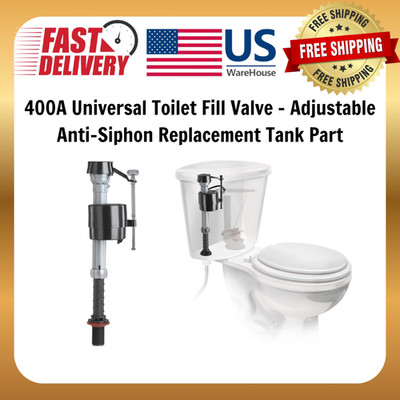 Fluidmaster |400ARP25| 400A Universal Toilet Fill Valve   Adjustable Anti-Siphon