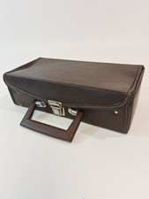 Vintage 12 Audio Cassette Tape Holder Vinyl Carry Case Storage Travel Carrier