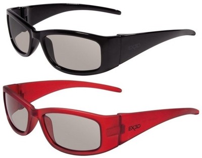 2x PACK EX3D Kinder 3D Brille Passiv Polfilterbrille für 3D-TV Beamer Kino RealD