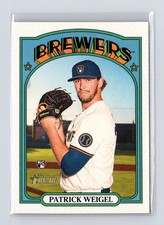 2021 Topps Heritage #674 Patrick Weigel Rookie Milwaukee Brewers