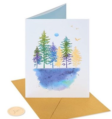 Papyrus Watercolor Landscape Blank Card Greeting Card