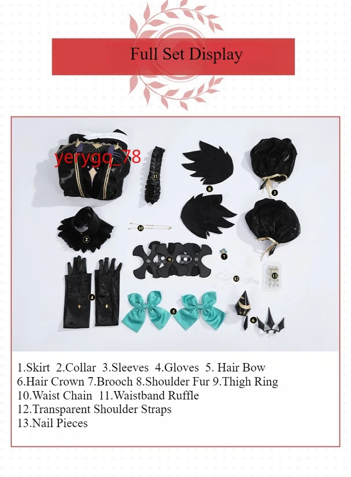  Disfraz de Cosplay FGO para Espacio Ereshkigal Segunda Ascensión - Juego Conjunto de Anime  Foto 4 de 4