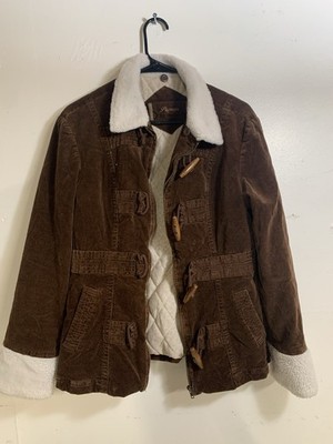 Papaya Brown Corduroy Button Up Jacket Size L