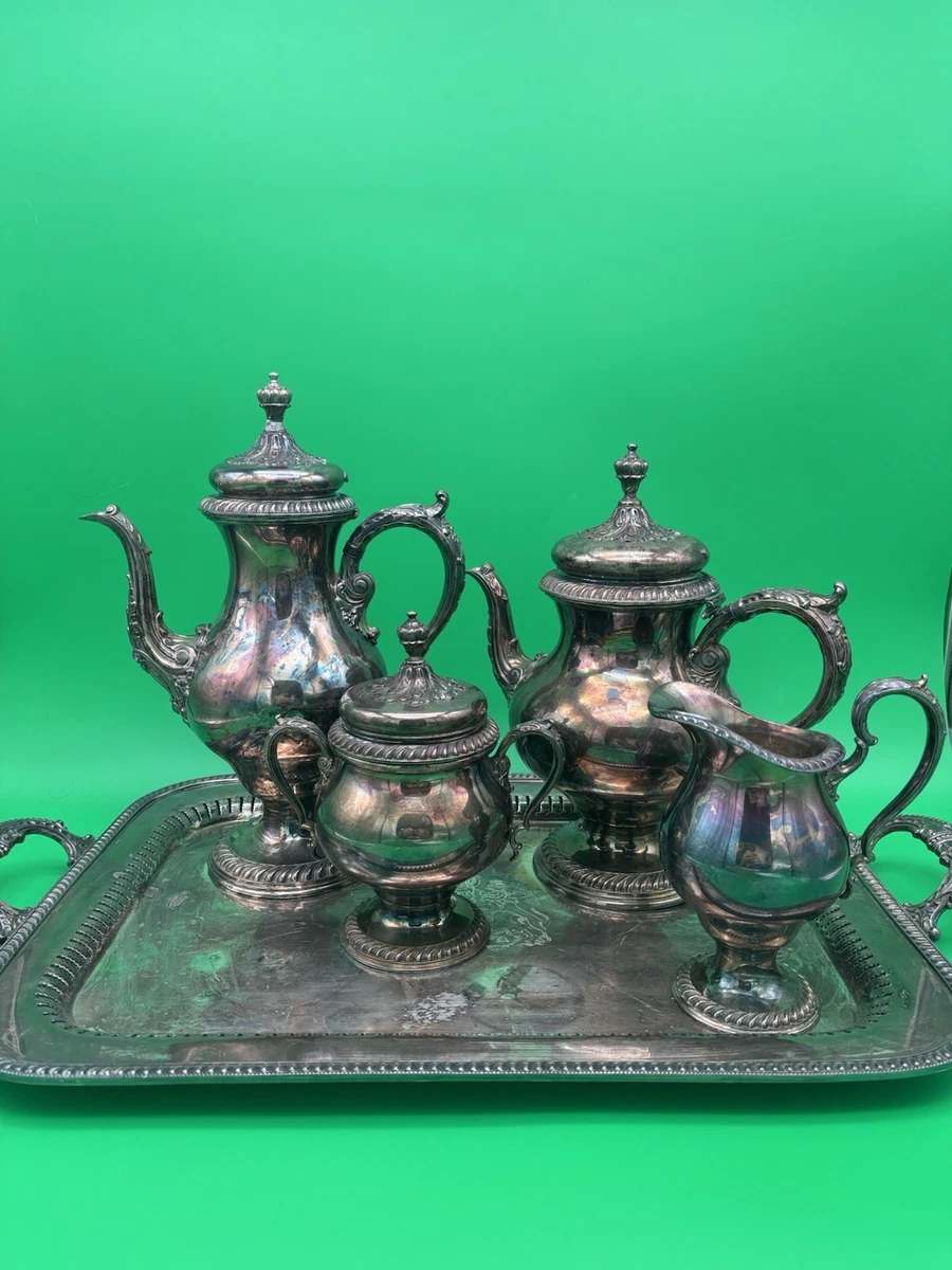 International Silver Antique US Silver-Plated Teapots, Coffee Pots