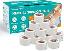 Soft Paper Surgical Tape 1x10.9 Yards Gentle 12 Rolls for Medical