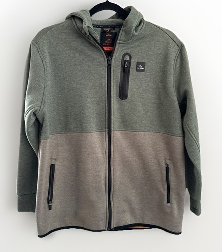 Rip Curl Hoodie Teen XL (16) Moss Departed Anti Series Full Zip Fleece Outdoor