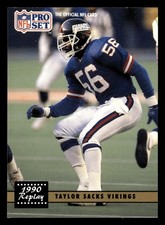 Taylor Sacks Vikings 1991 Pro Set #336 New York Giants Football *219