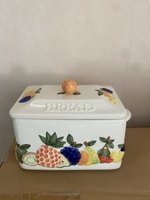 Rayware Ceramic Bread Bin | Large Country Kitchen raised Fruit Motif
