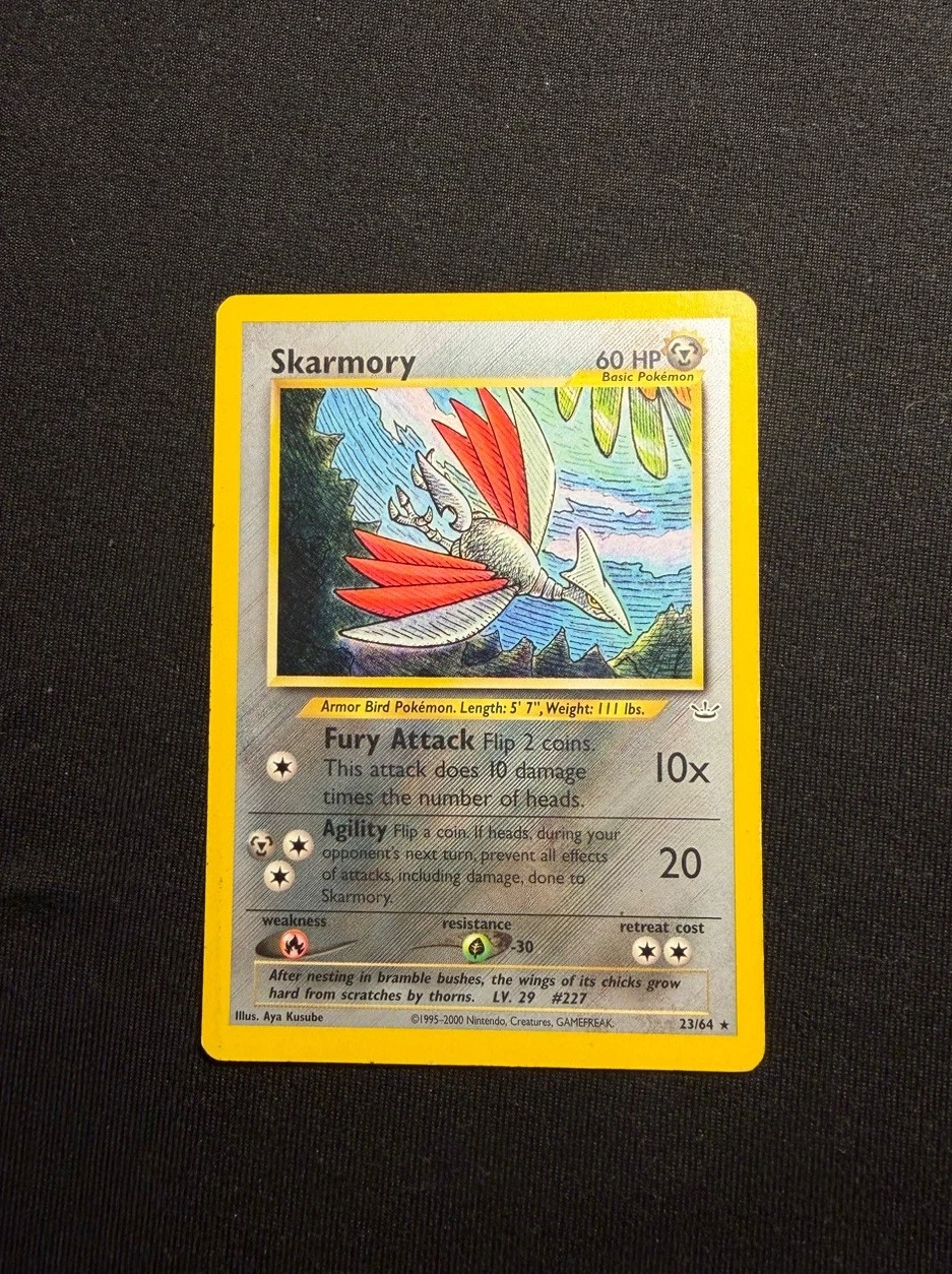 Skarmory Pokémon Card Neo Revelation 23/64 Rare Non Holo