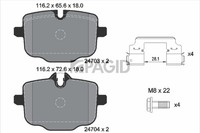 Bremsbelagsatz Scheibenbremse Pagid T1819N FüR Bmw 5Er Touring F11 F10 6Er F12