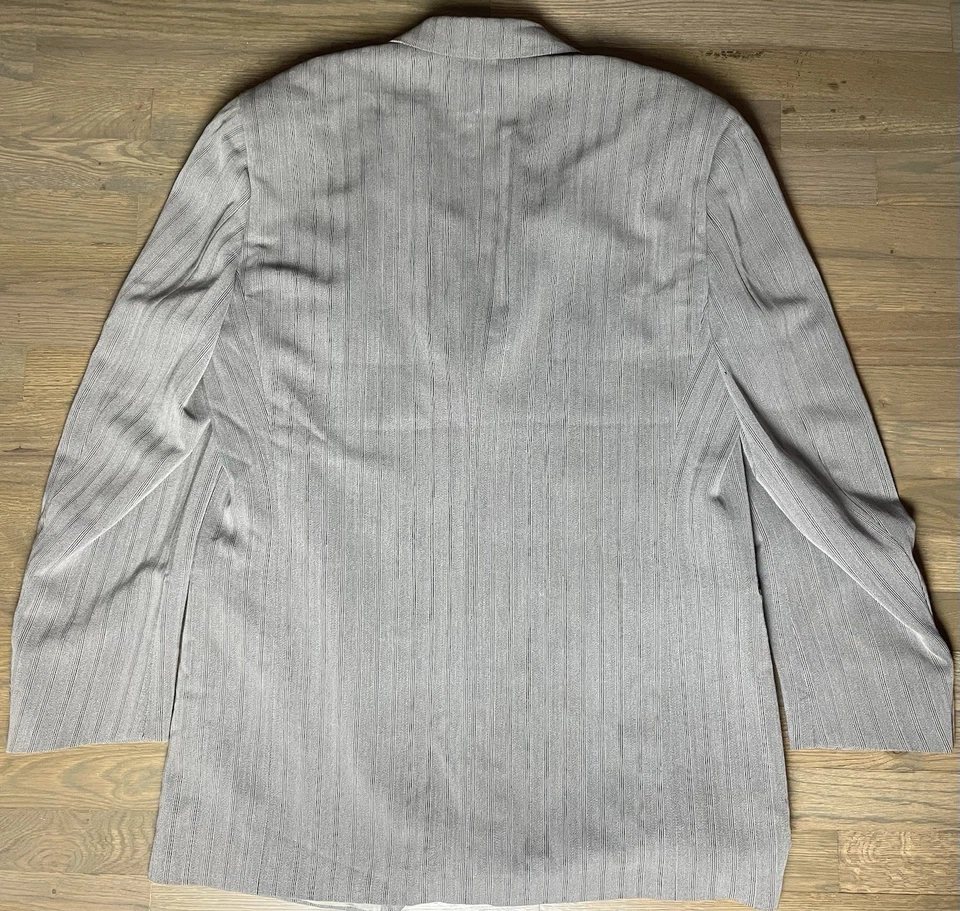 Vestimenta SpA Italy Blazer Gray Men’s Sz 46 R 56 IT Striped Sport Coat New Wool - Image 2 of 4