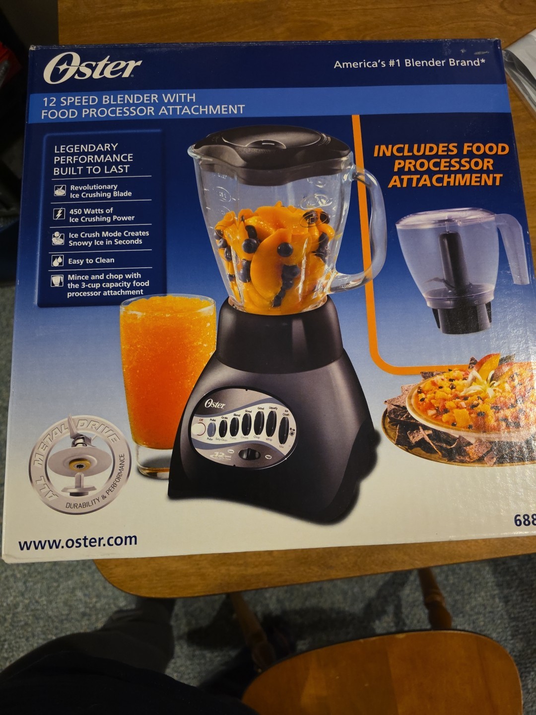 12 Speed Blender with Food Processor  Oster New In Box
