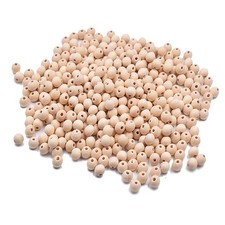 hesmartly 300Pcs 8mm Wooden Spacer Beads - Round Unfinished Natural 8, Beige