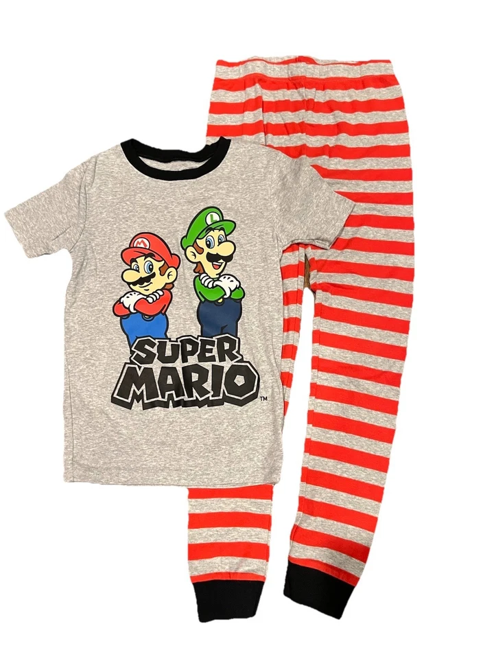 Lot Of 5 - Boys Christmas and Super Mario Pajama Complete Sets,  Size 6 - Image 2 of 4