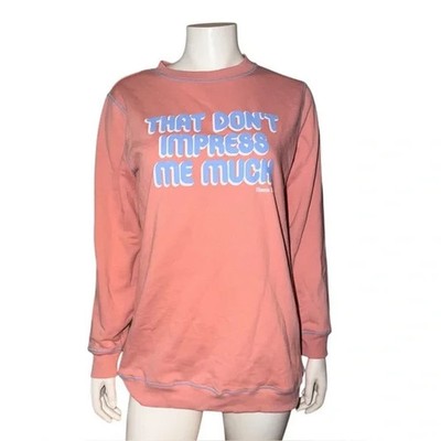 Shania Twain Women's Pink That Don't Impress Me Much Sweatshirt Oversized Medium