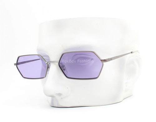 Ray-Ban Yevi Sonnenbrille RB 3728 004/1A Unisex Gunmetal Violett Tönt 58mm mit Etui