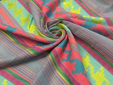 Designer Cotton Abstract Stripe Fabric