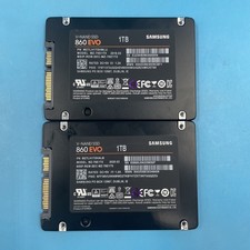 (LOT OF 2) Samsung 860 EVO 1TB 2.5" SATA SSD Solid State Drive (MZ-76E1T0)