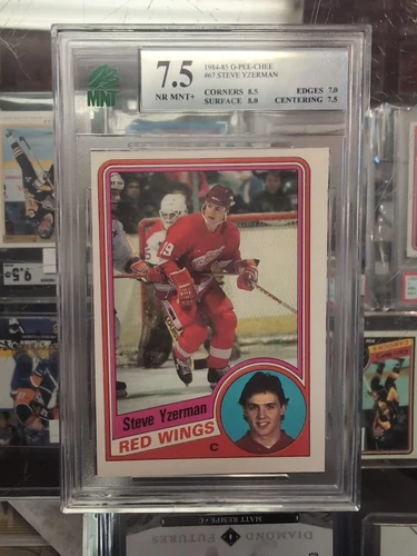1984-85 O-PEE-CHEE OPC STEVE YZERMAN ROOKIE CARD RC #67 MNT 7.5 NR MNT GRADED!!
