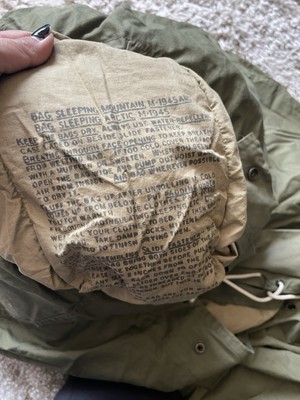 M-1945 Sleeping Bag (Down) With Cover And Original Case -COMPLETE