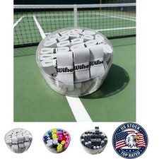 Wilson Tennis Badminton Overgrip 30PCS Black White - WISLON WHITE 30PCS