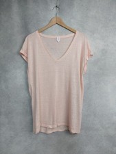 JOHN LEWIS TOP SIZE 12. PEACH LINEN KNIT SHORT SLEEVED TOP SUMMER HOLIDAY TOP