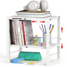 Metal Locker Organizer Shelf Adjustable Width Height Storage Organizer White
