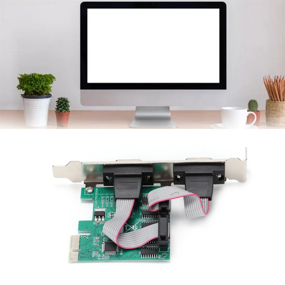PCIE Serial Card 2 Ports Plug and Automatic Identification PCIE Expansion Card - Image 4 of 4