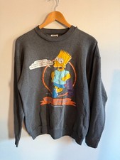 Vintage the simpsons bart simpson crewneck made in USA faded black XL