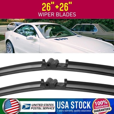 Side lock 26''+ 26'' Set Premium Bracketless Windshield Wiper Blades All Season
