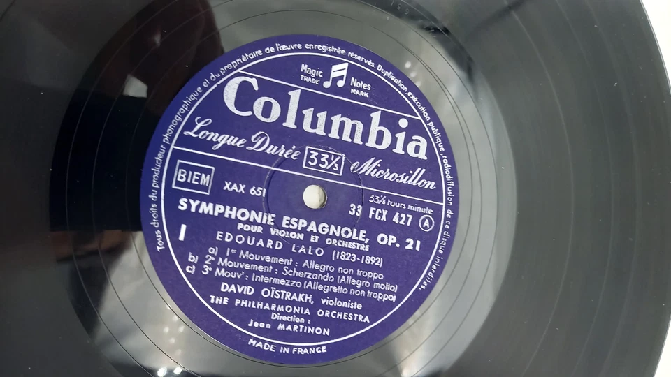 David Oistrakh "Lalo" Columbia. - Photo 4/4