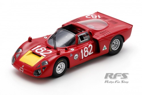 Alfa Romeo T33-2 Targa Florio 1968 Baghetti Biscaldi 1:43 Spark Si 036-image