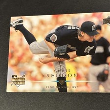 Upper Deck Chris Seddon Rookie #342 Florida Marlins 2008 Baseball Card. rookie card picture