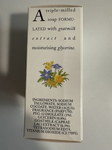 Crabtree & Evelyn Goatmilk Soap 3.5oz Single Goat Milk Soap Bar Vintage 1995 NEW - Picture 7 of 16