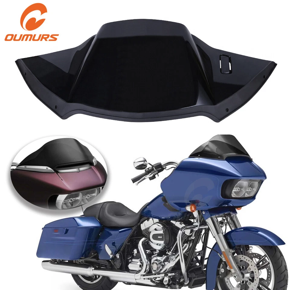 Cubierta de carenado interior para Harley Road Glide 2015-2023 conducto de ventilación de aire negro brillante Foto 4 de 4