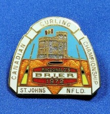 Macdonald s Brier 1972 Canadian Curling Championship St John s NFLD Pin Breadner