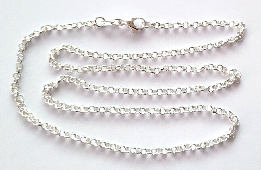 Chaîne De Cou En Argent - Longueur 48 Cm - Unisexe - Neuf Sans Emballage (réf. 520)