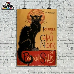 Poster Vintage Chat Noir Gatto Nero Theophile Alexandre Steinler Fortuna Top Ebay