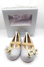 Stuart Weitzman Baby Pali Gaby Ballet Flats Shoes Glitter - Size 4 9-12 Months 