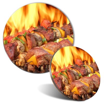 Mouse Mat & Coaster Set BBQ Beef Kebabs Fast Food Takeaway #50202 | eBay UK